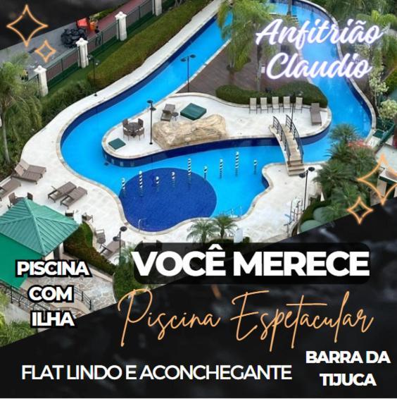Apartahotel Flat Com Vista Panoramica -15- Na Barra Da Tijuca - Estacionamento Gratuito - Frigobar - Ar Condicionado - Piscina - Academia - Balsa Gratis - Varanda - Vista Parcial Mar E Lagoa Río de Janeiro